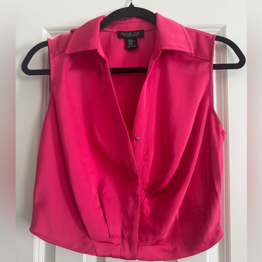 Rachel Zoe Pink Sleeveless Silky Women's Top Size XS
